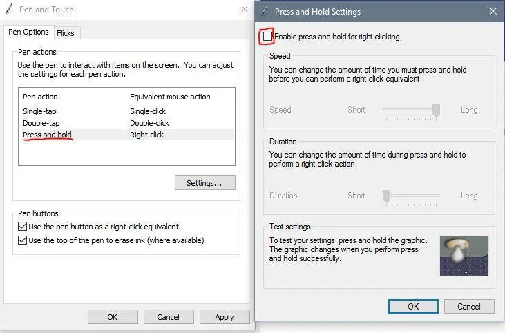 Boutique Retouching deactivate-press-and-hold-for-right-click-1 7 Steps to Fix WACOM Lag on Windows | Eliminate Photoshop Brush Lag!  